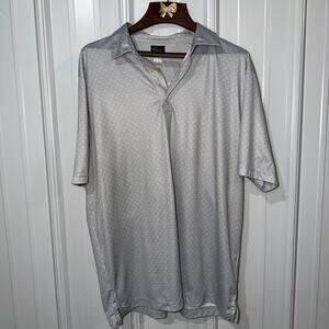 Greg Norman Gray Microlux Short Sleeve Gray Golf Polo Size XL